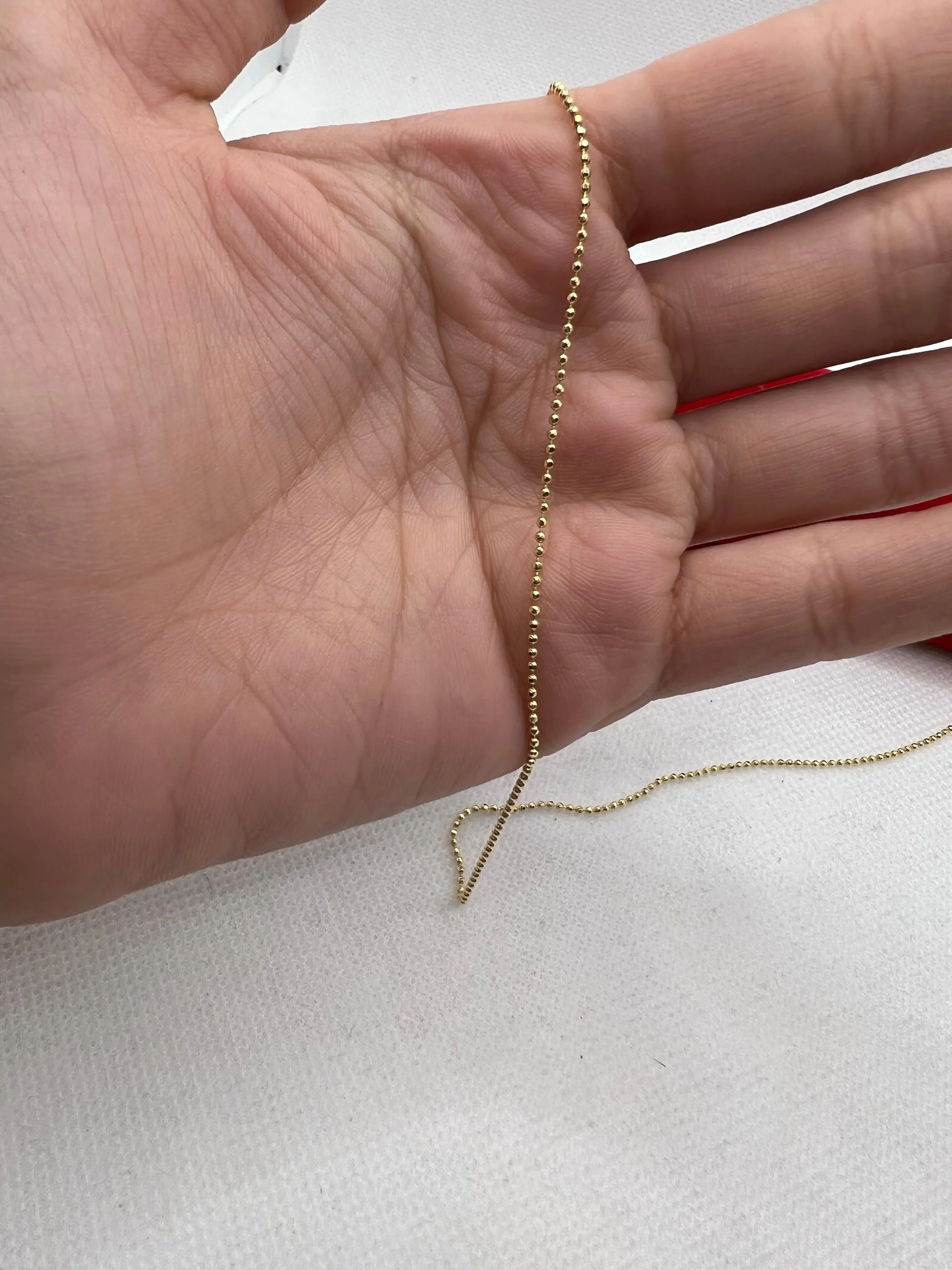 10k gold ball chain