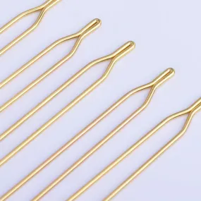 125mm Brass Y Hairpin Hair Fork Prom Hair Pins Hair Pin Stick Head Pattern Wedding Hair Accessories gold 10pcs