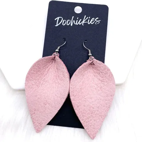 2.5 Pastel Glazed Petal Earrings - Blush