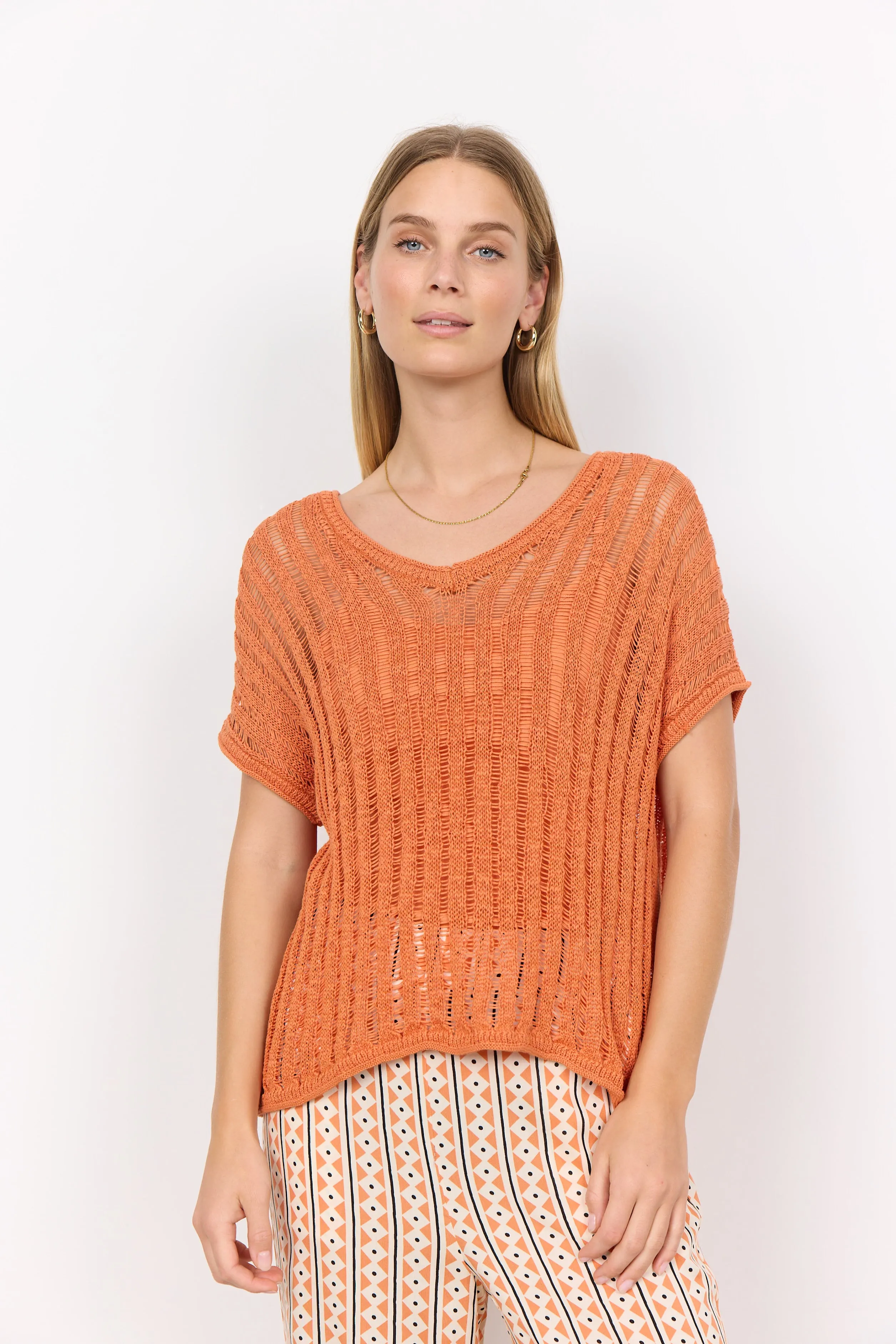 33508- Orange Eman Knit - Soya Concept