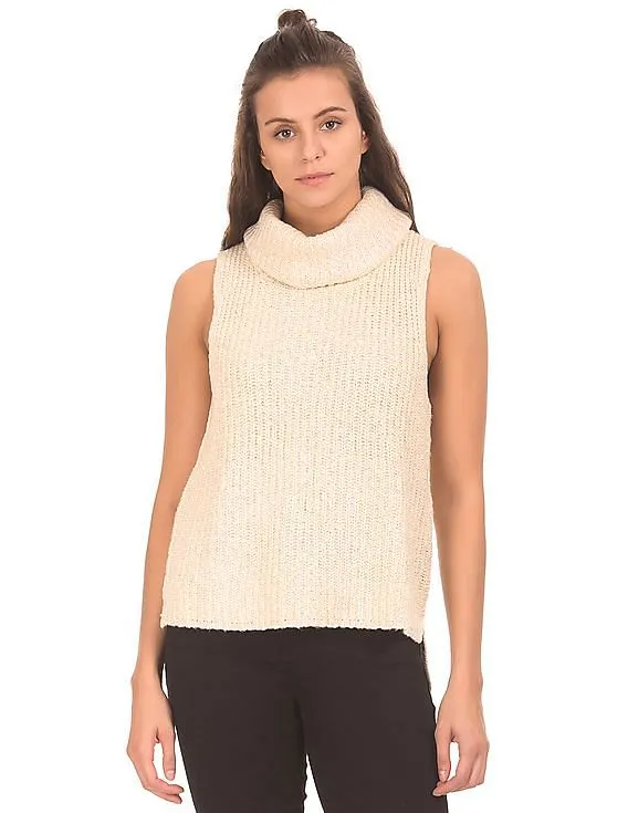 Aeropostale Sleeveless Turtleneck Sweater