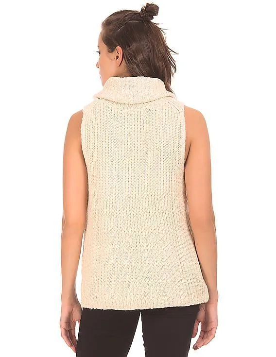 Aeropostale Sleeveless Turtleneck Sweater