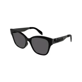 Alexander Mcqueen Sunglass Woman Black Ruthenium Grey AM0353S-001