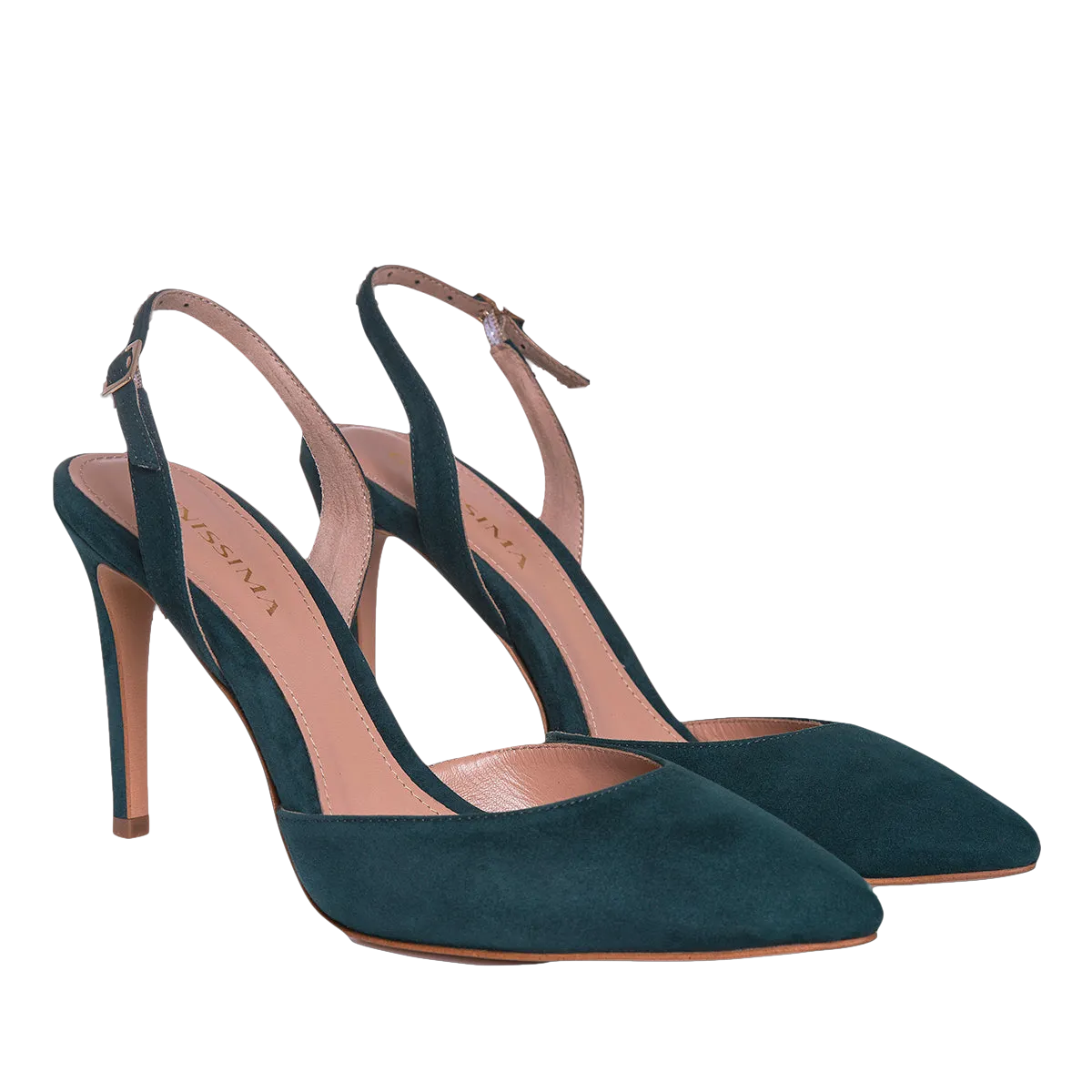 Alice Forest Green Suede Slingback