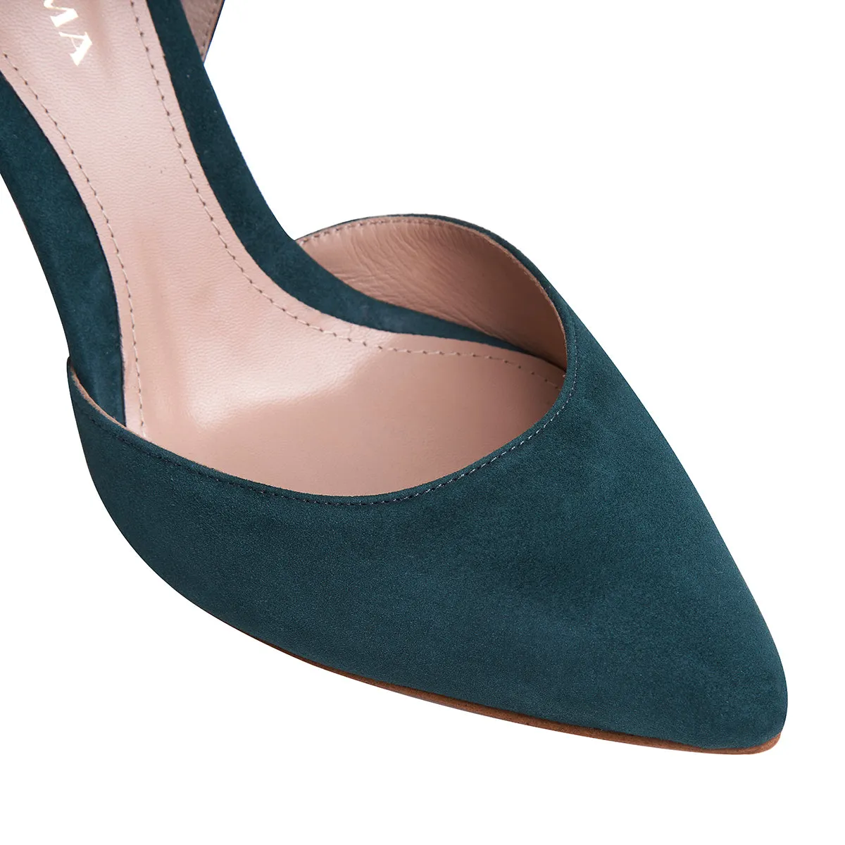 Alice Forest Green Suede Slingback