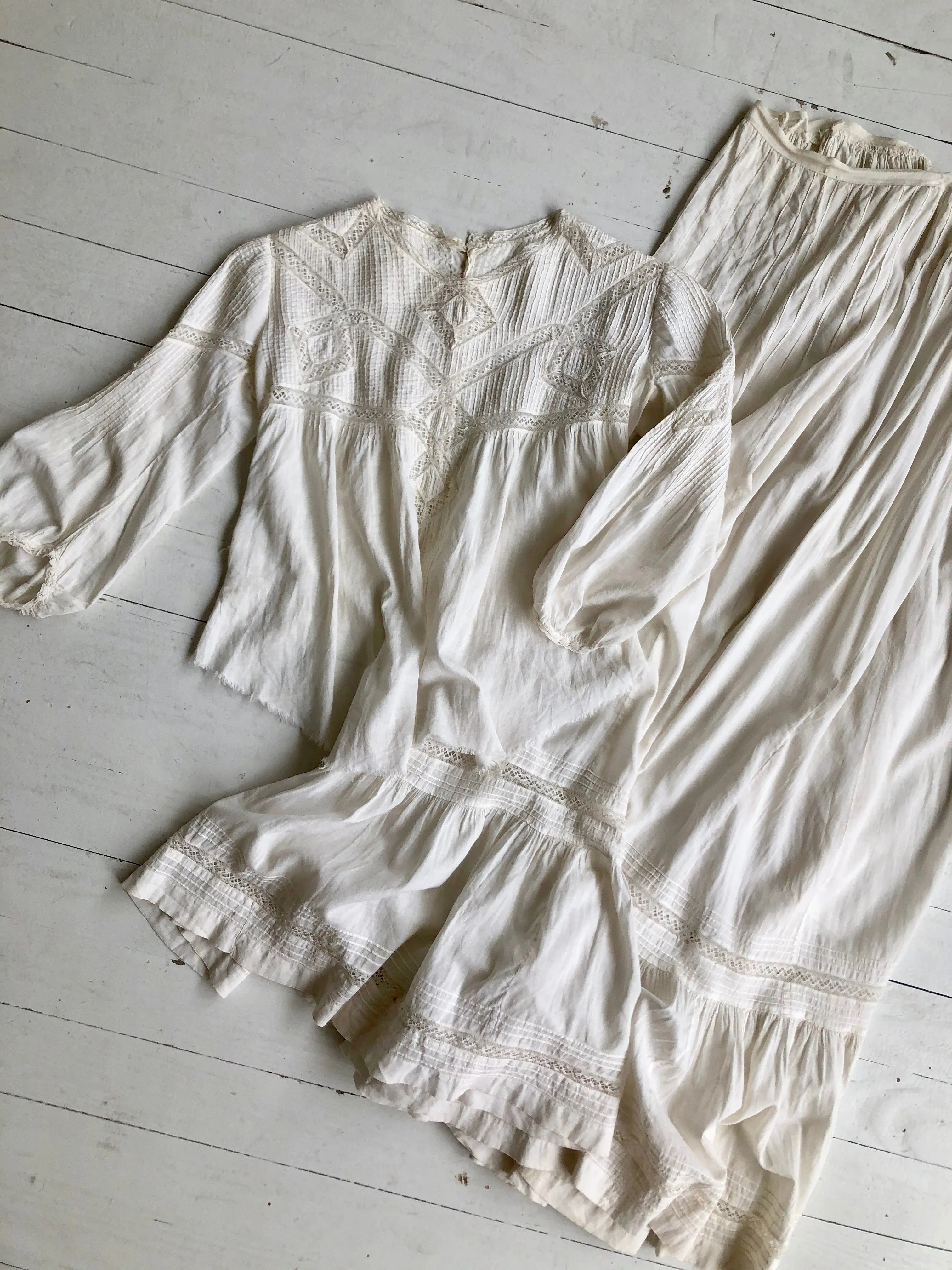 Antique Edwardian Blouse & Skirt