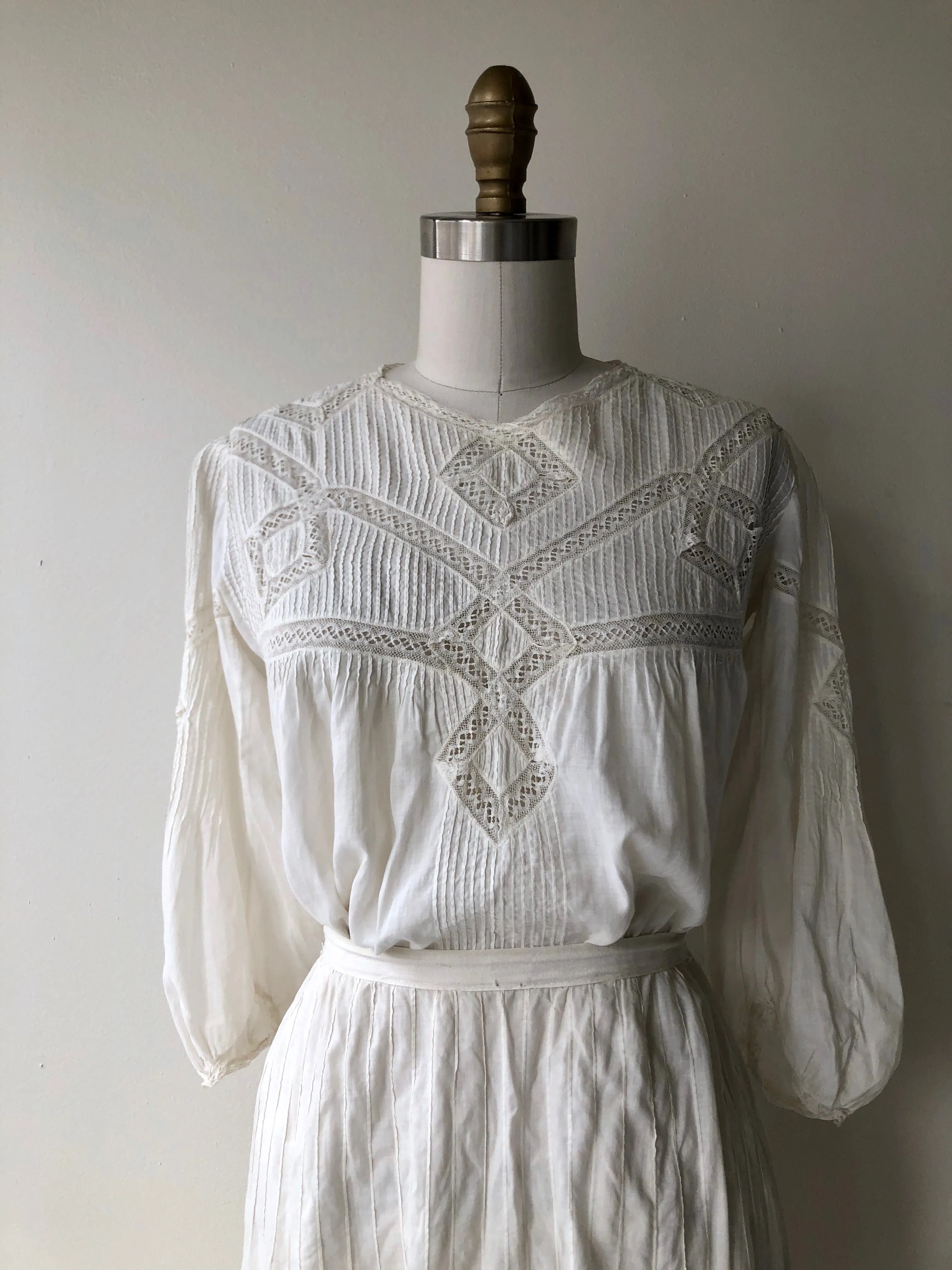 Antique Edwardian Blouse & Skirt