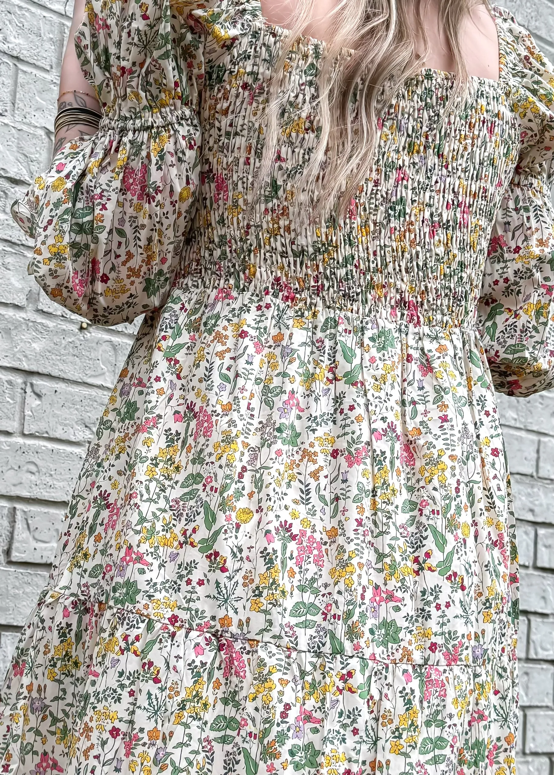 Aureum Spring Thyme Floral Midi Dress