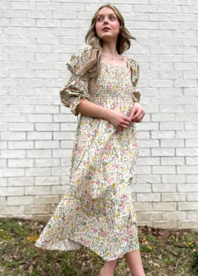 Aureum Spring Thyme Floral Midi Dress