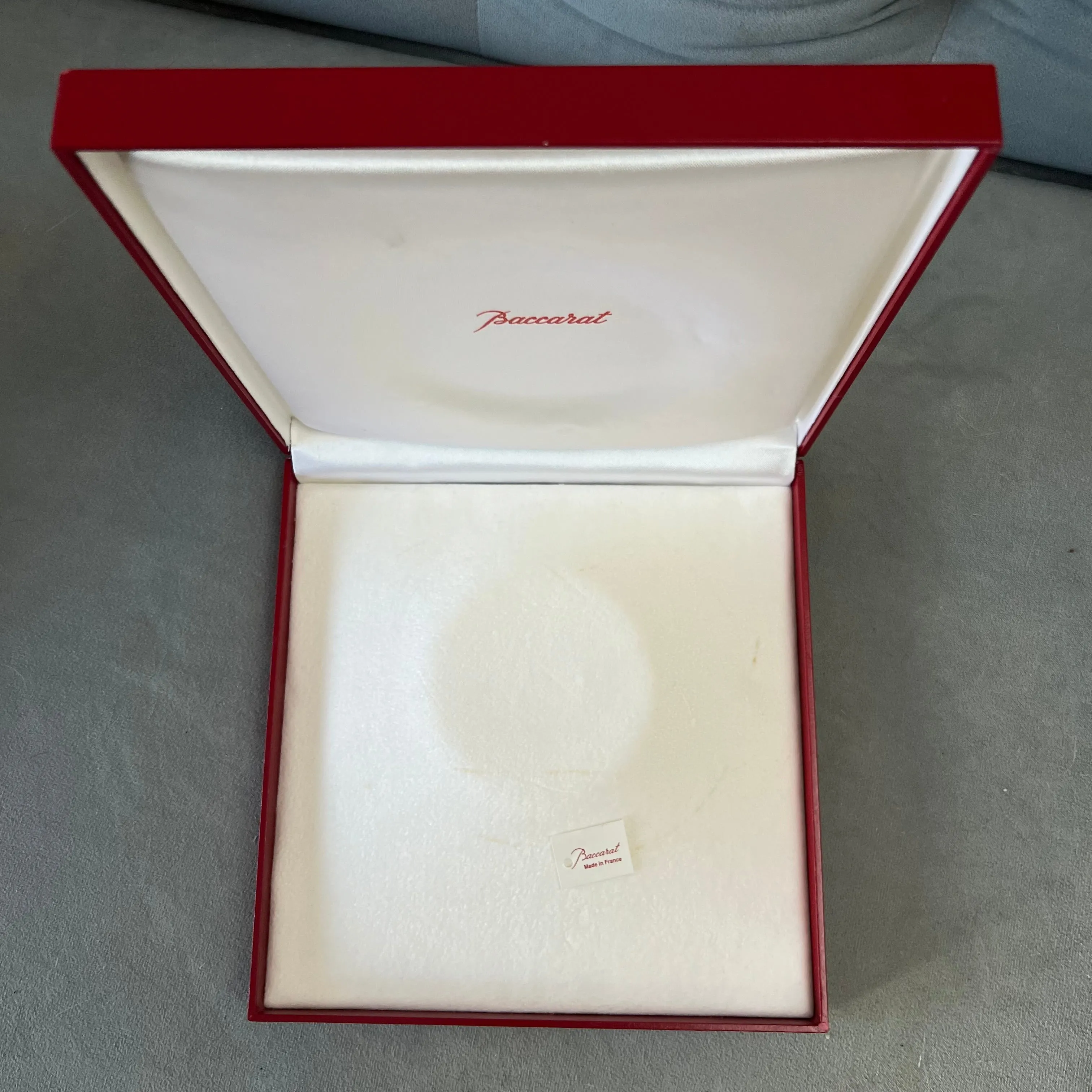 BACCARAT Necklace Box 7.60x7.40x1.40 inches + Tag