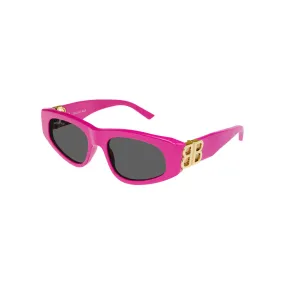 Balenciaga Sunglass Woman Pink Gold Grey BB0095S-006