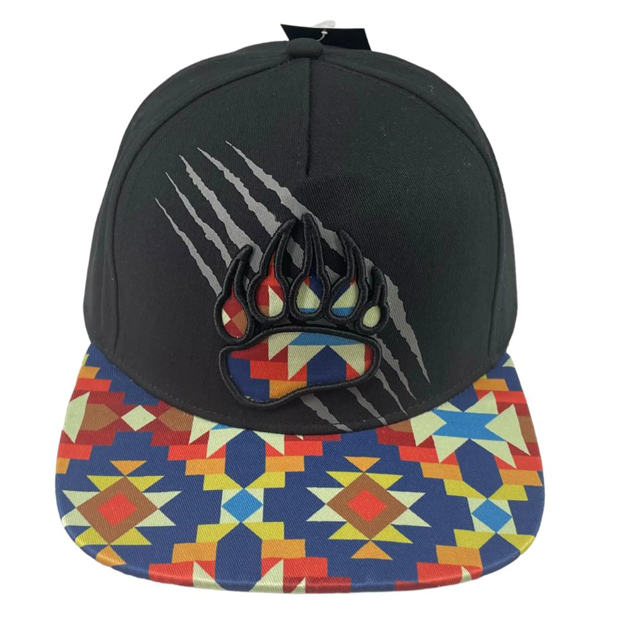 Bear Paw Black & Multicolored Aztec Cap