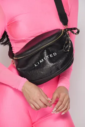 Black Bold Strap Fanny Pack