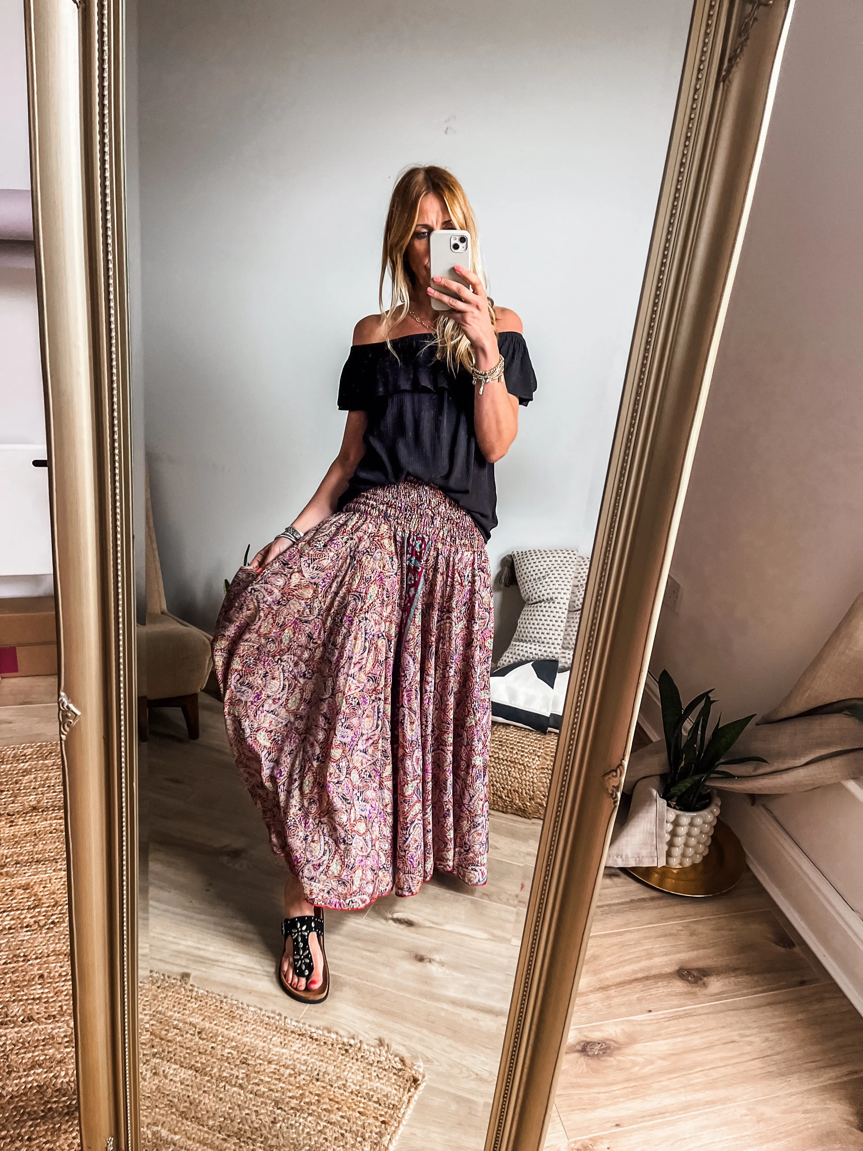 Boho Print Palazzo Pants