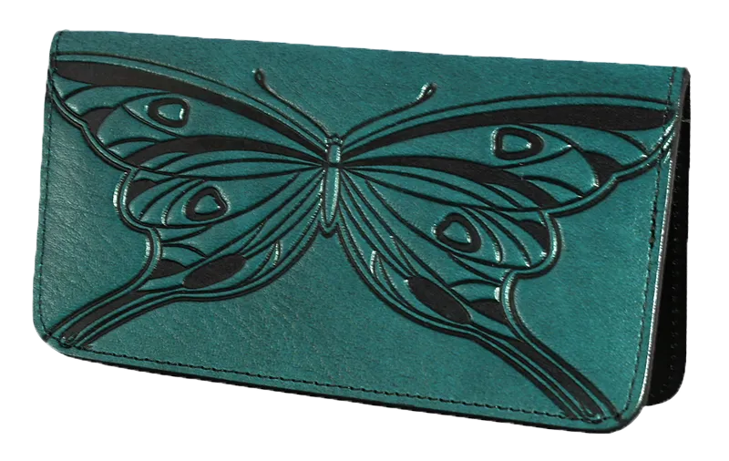 Butterfly Leather Check Book Cover