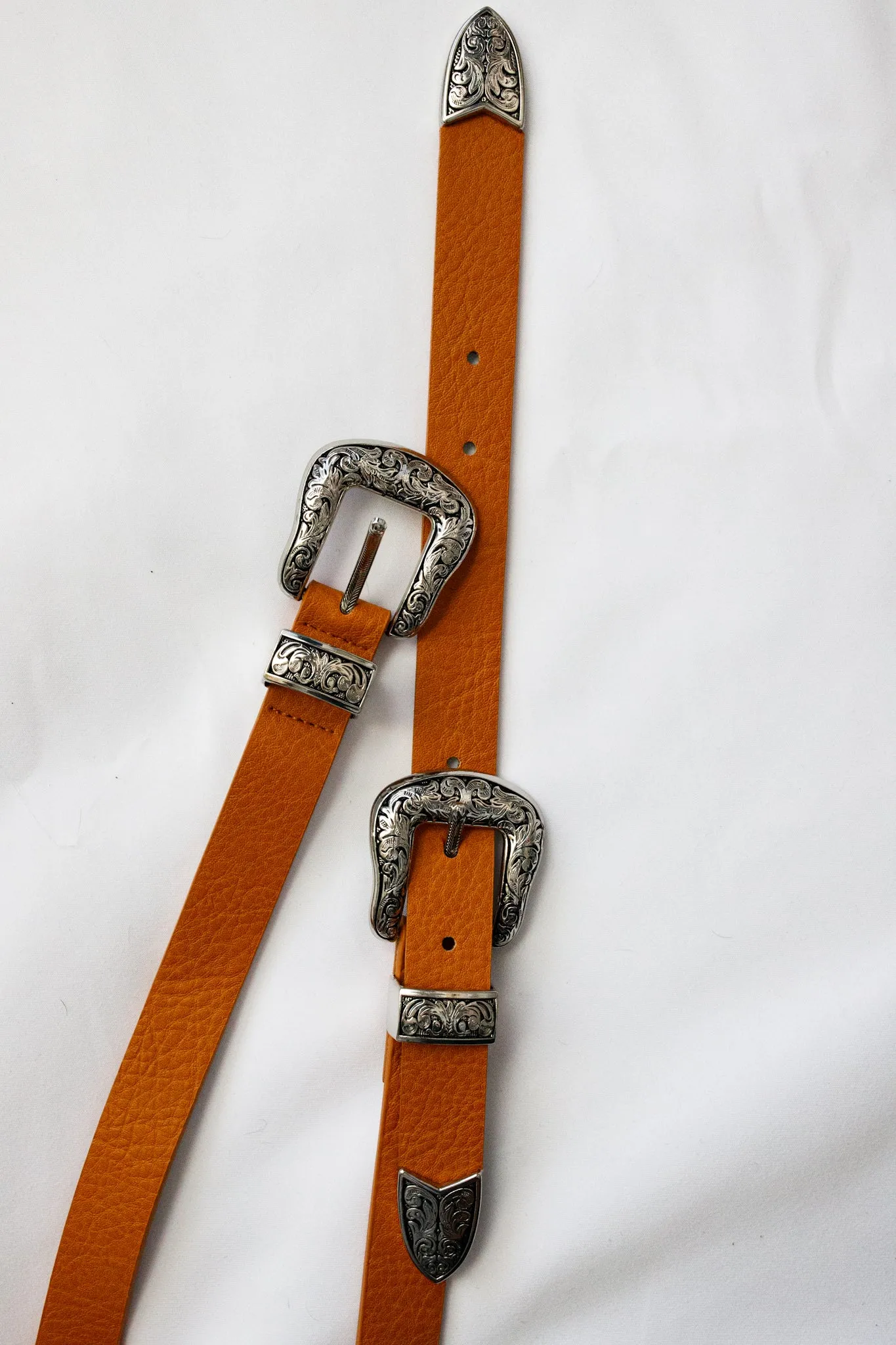 Camel Double Buckle Western Belt