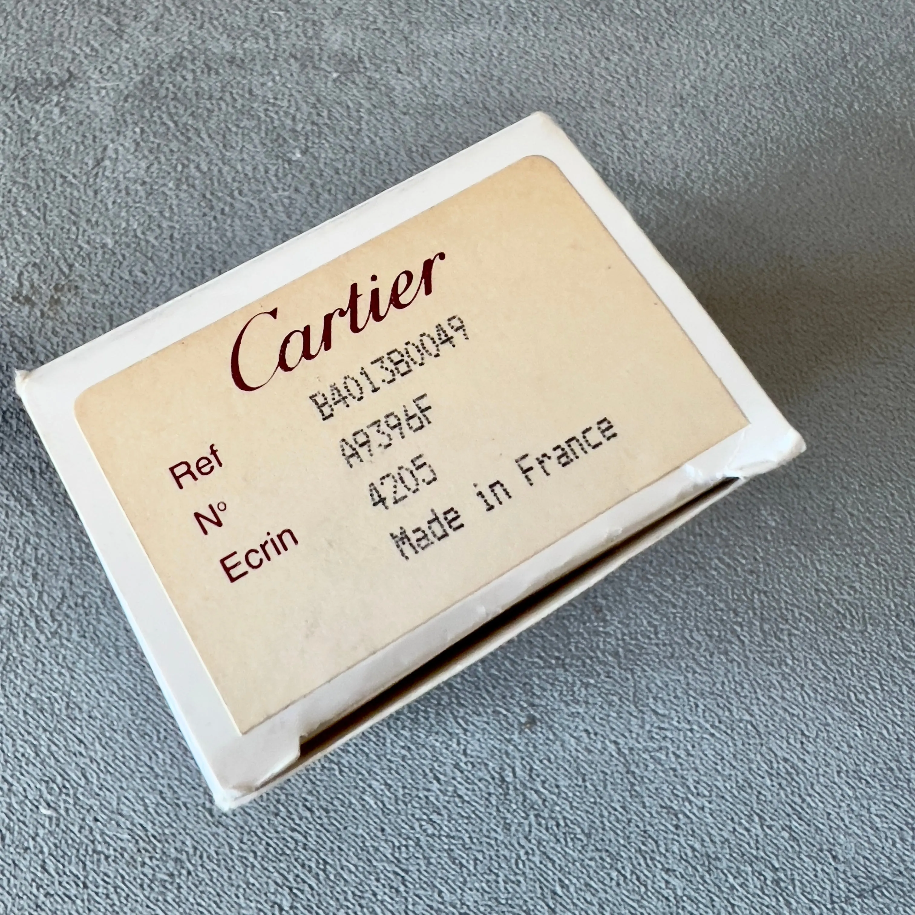 CARTIER Trinity Ring Box + Outer Box 2.25x2.10x1.5 inches + Empty Certificate in Folder