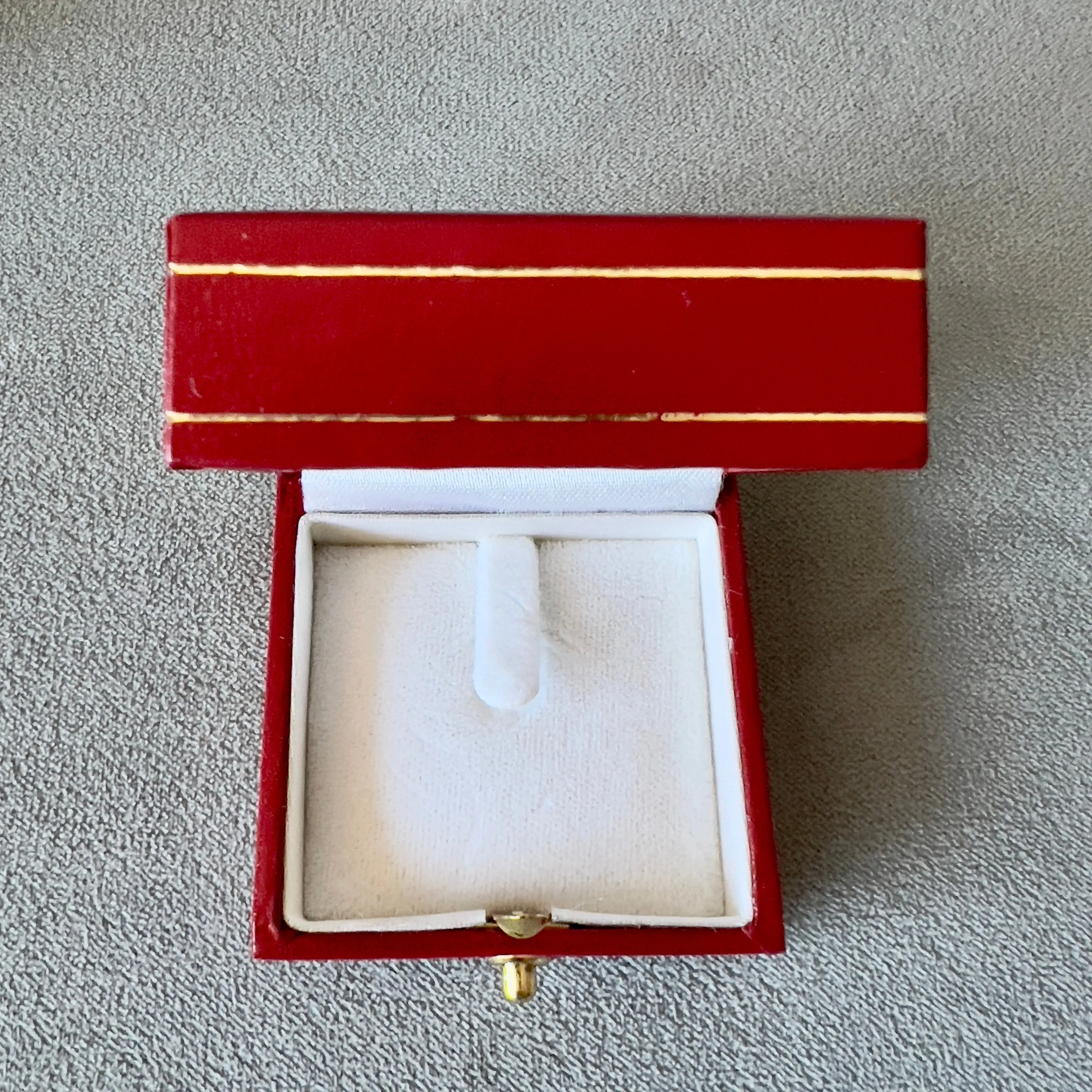 CARTIER Trinity Ring Box + Outer Box 2.25x2.10x1.5 inches + Filled Certificate in Folder