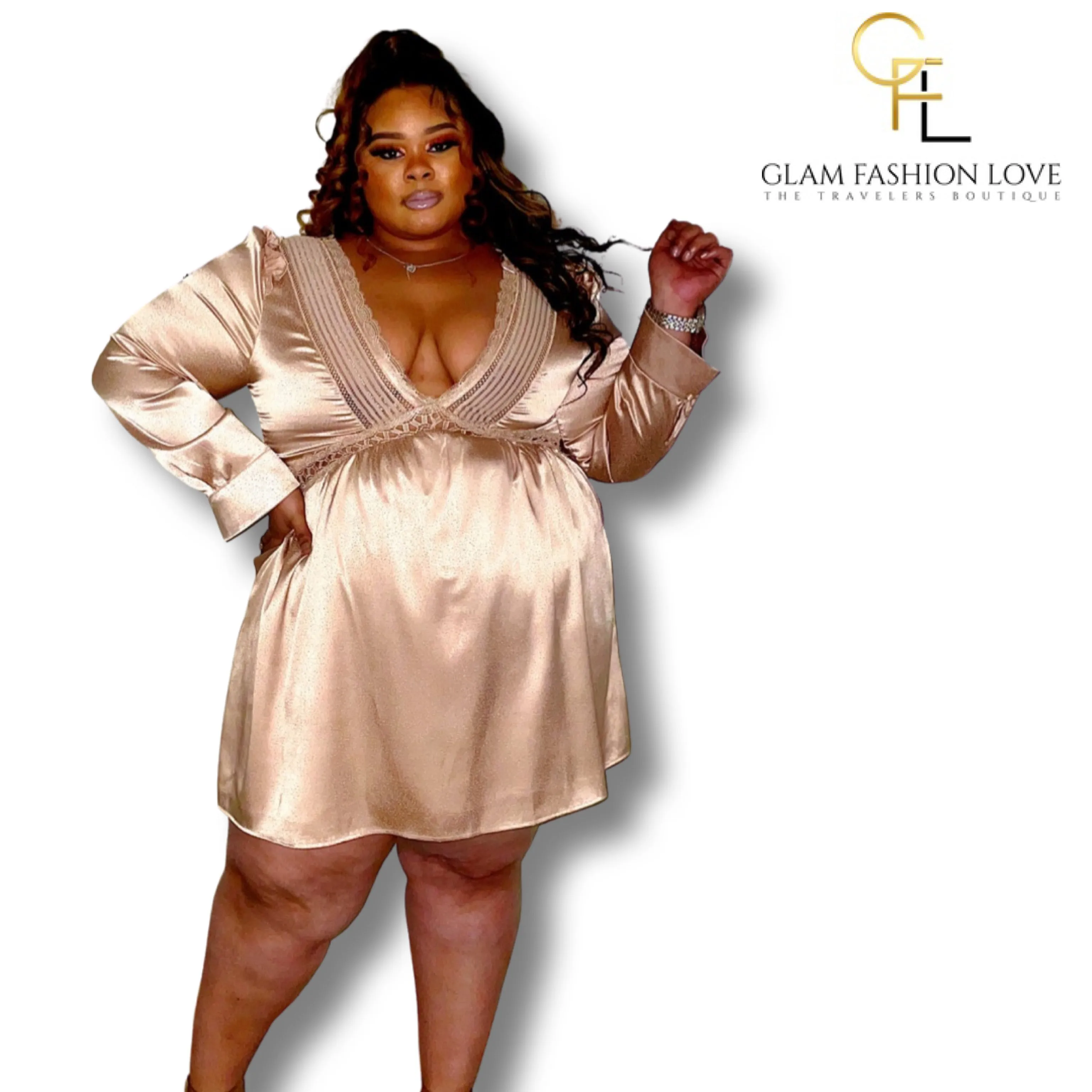 Champagne Gold + Size Dress