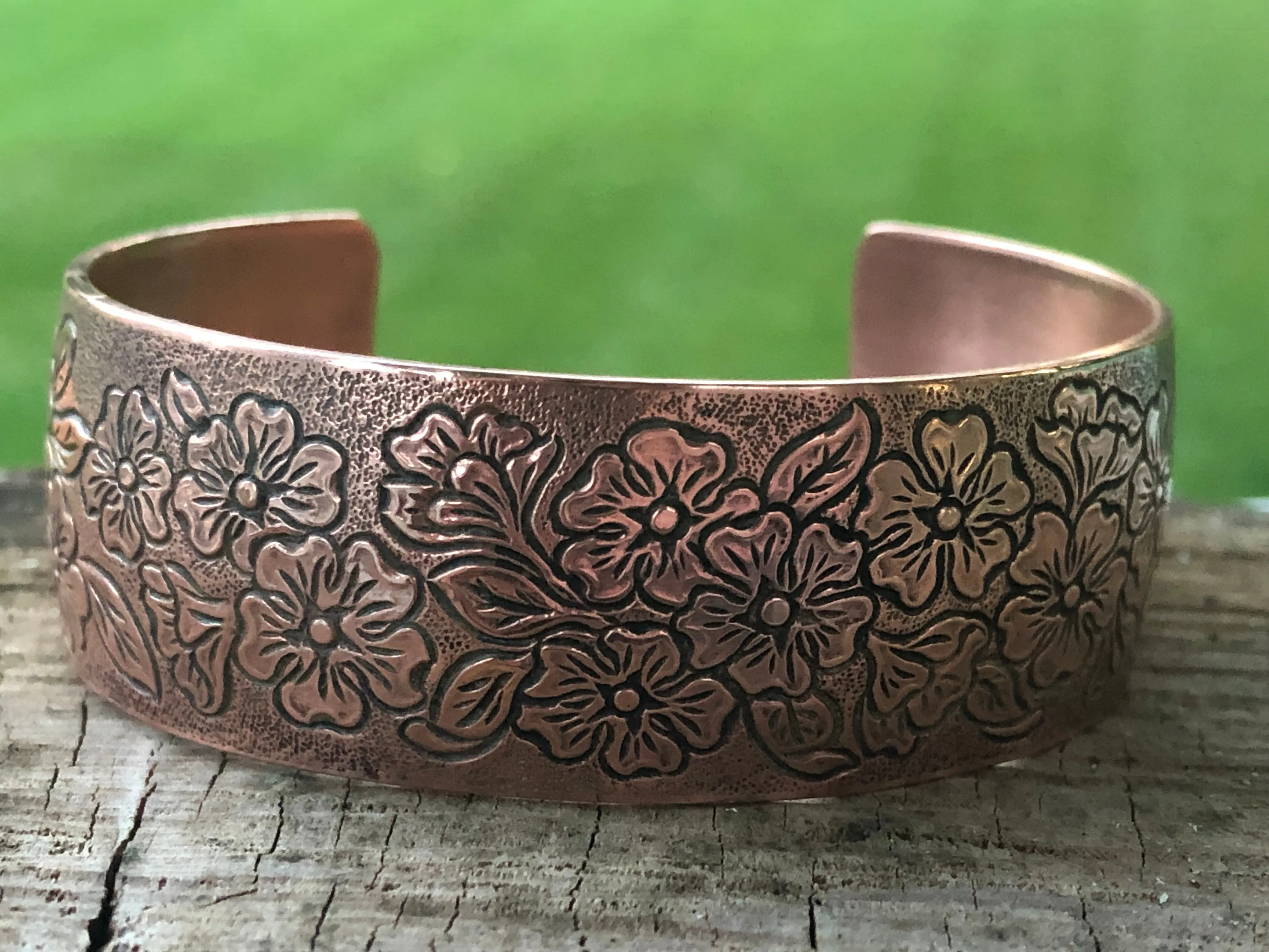 Cherry Blossom Copper Cuff