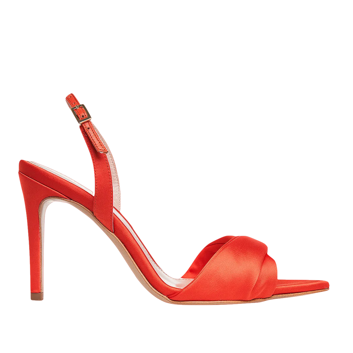 Chloe Orange Satin Sandals