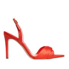 Chloe Orange Satin Sandals