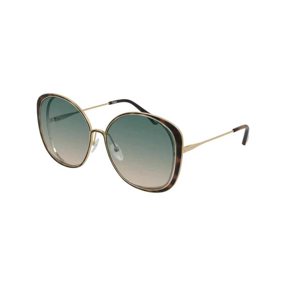 Chloe Sunglass Woman Gold Green CH0036S-004