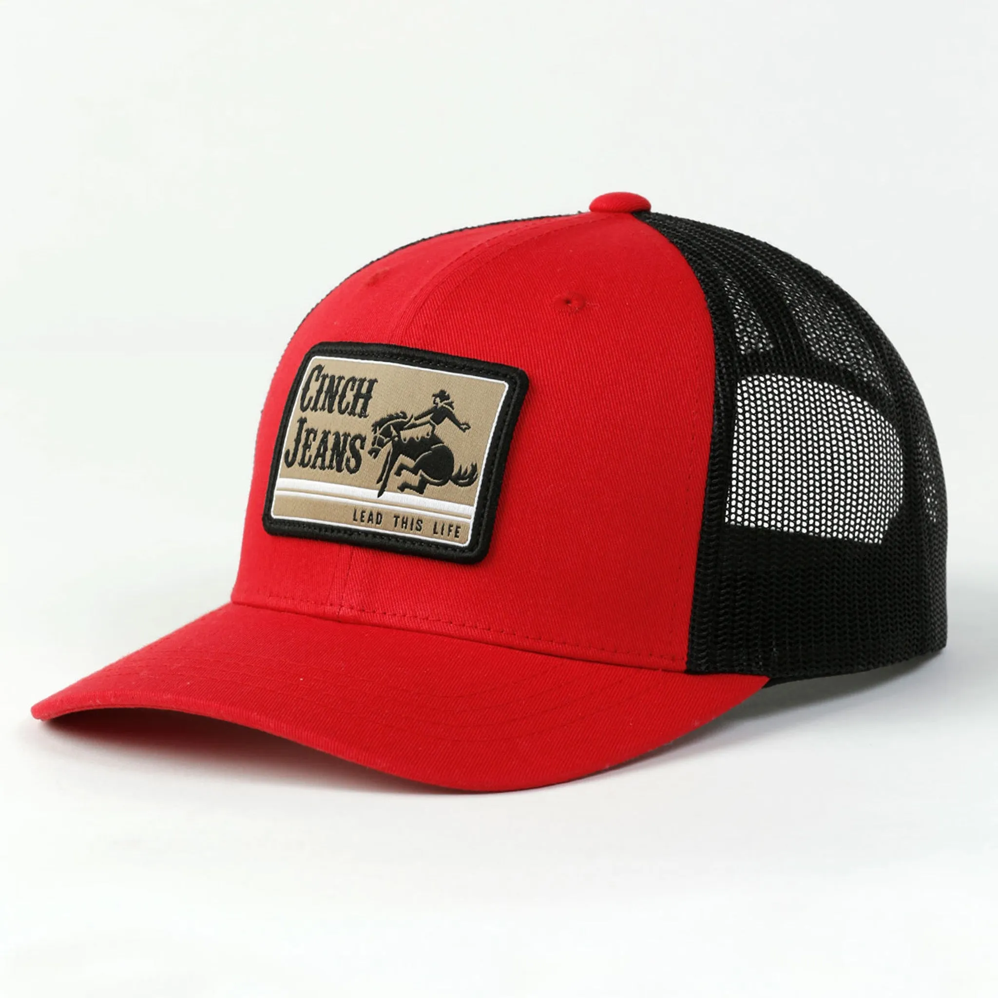 Cinch Black & Red Cinch Patch Cap