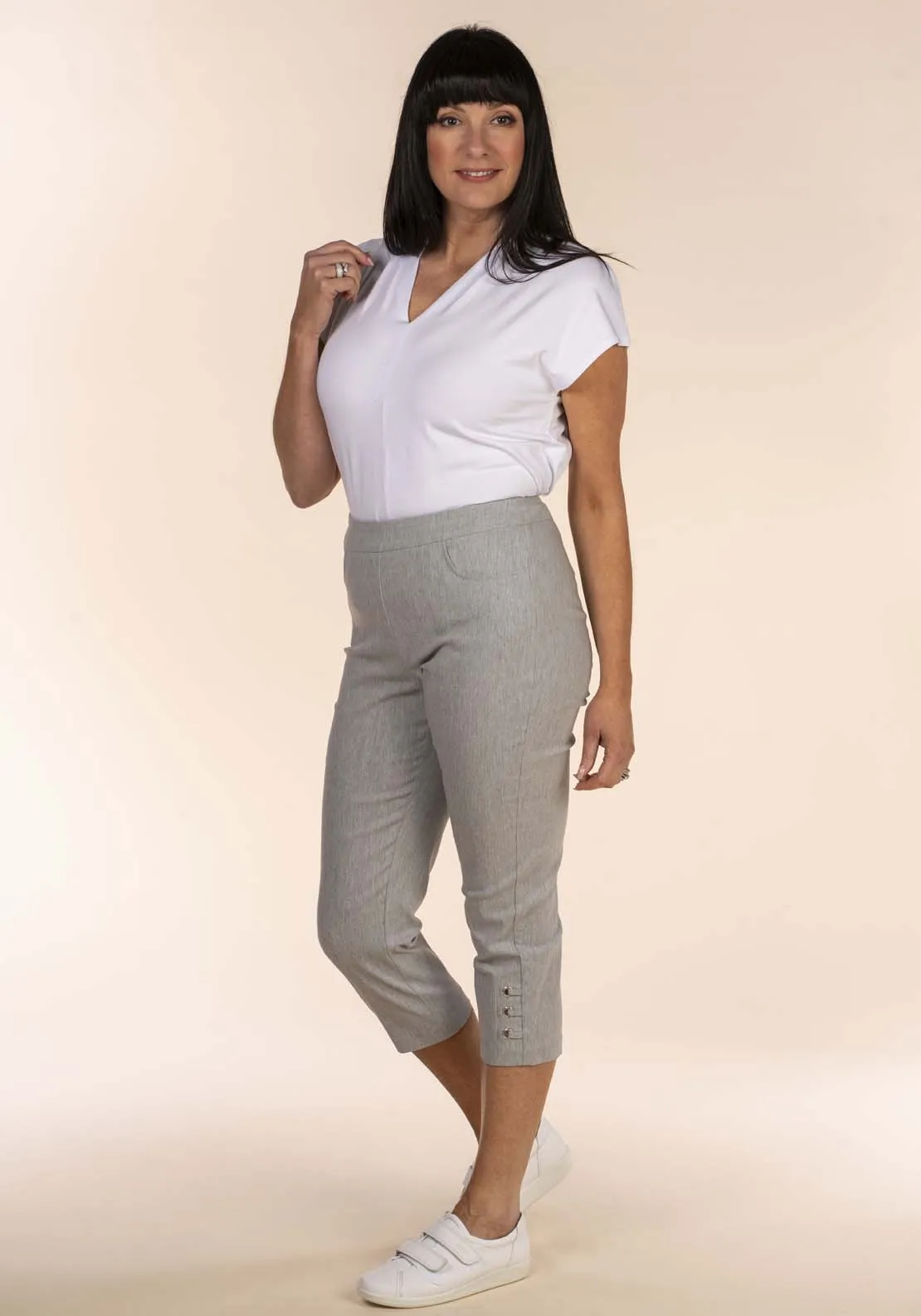 Diamond Loop Crop - Grey