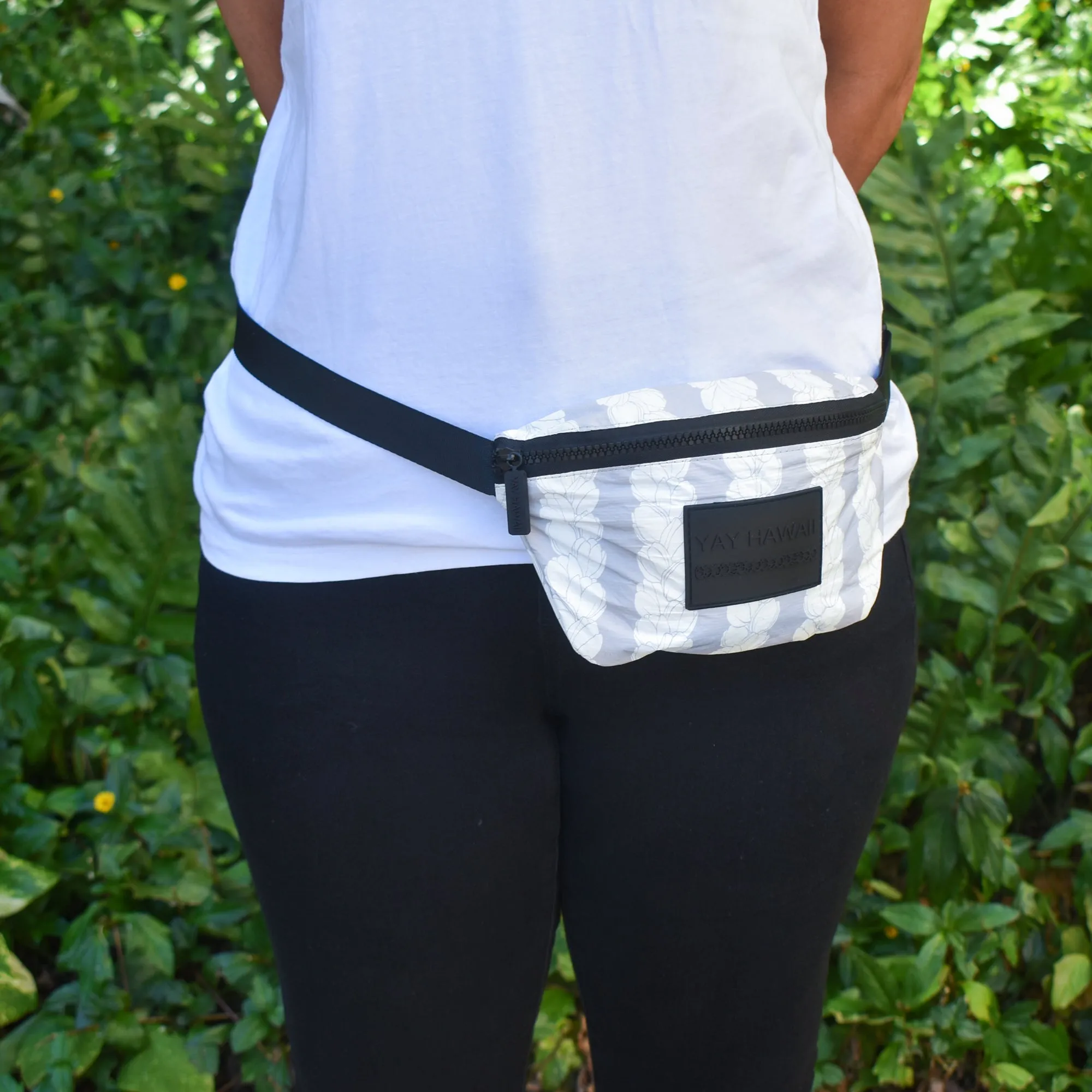 Double Pikake Lei Tyvek Fanny Pack