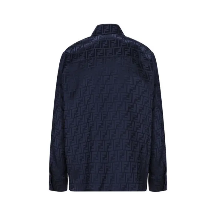 FENDI  |Monogram Casual Style Silk Long Sleeves Plain Office Style