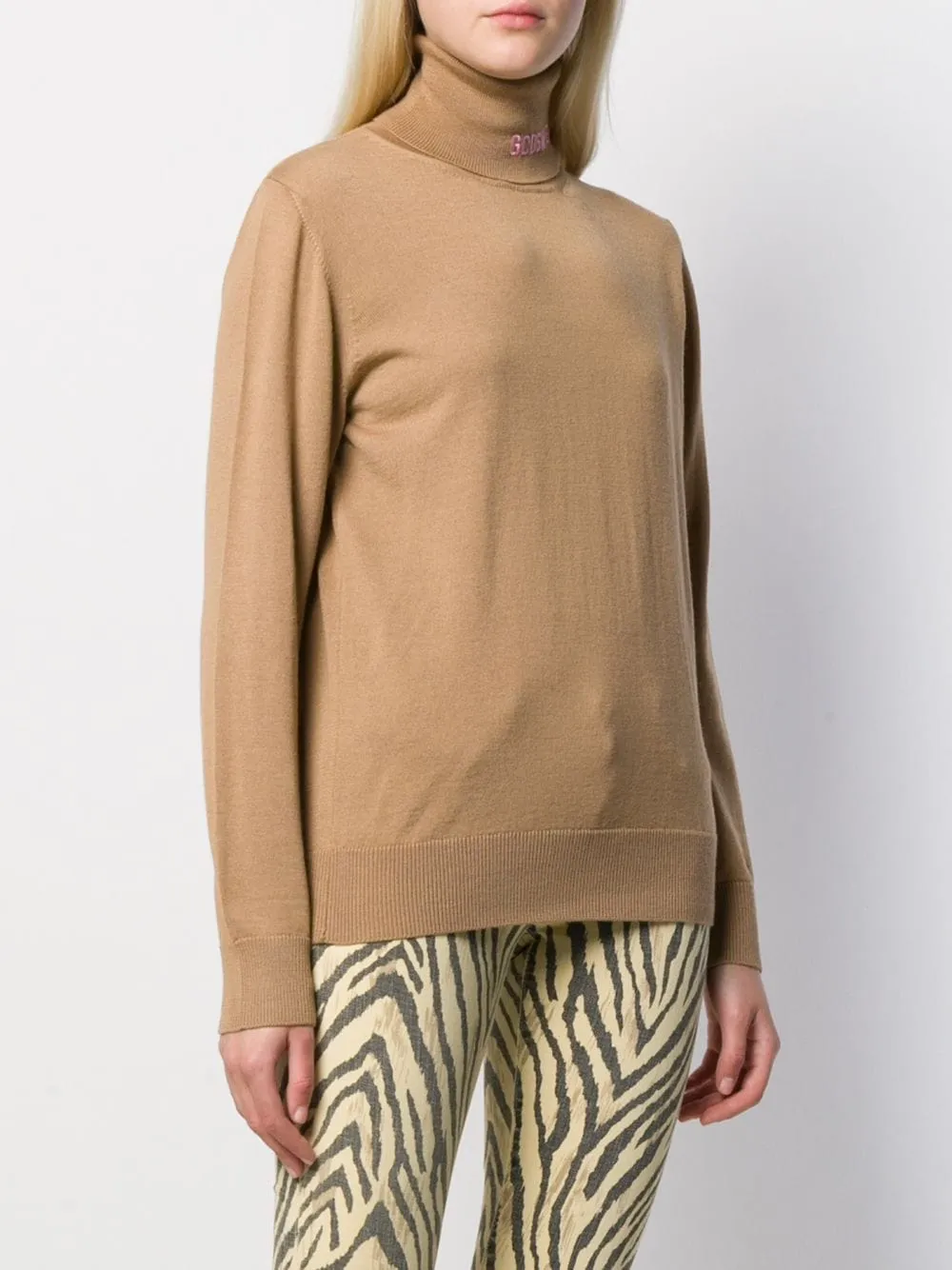 GCDS Logo Print Turtleneck Sweater