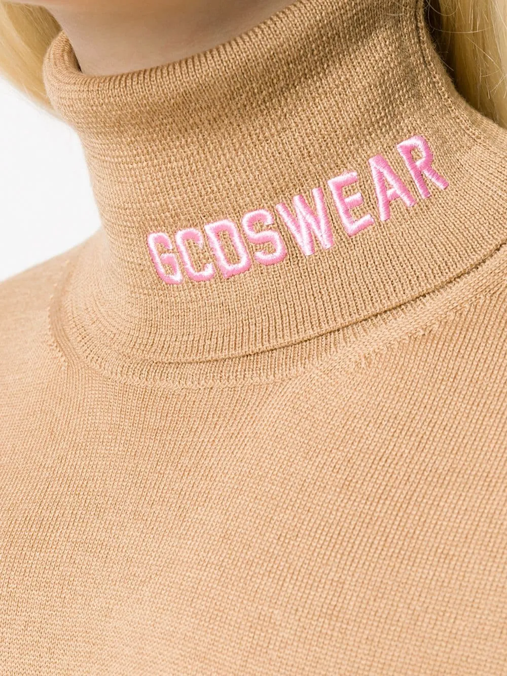 GCDS Logo Print Turtleneck Sweater