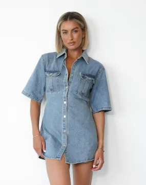 Hadid Mini Dress (Vintage Blue)