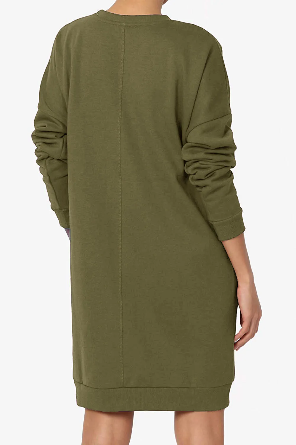 Haute Edition Women's Oversized Pullover Sweatshirt Dress