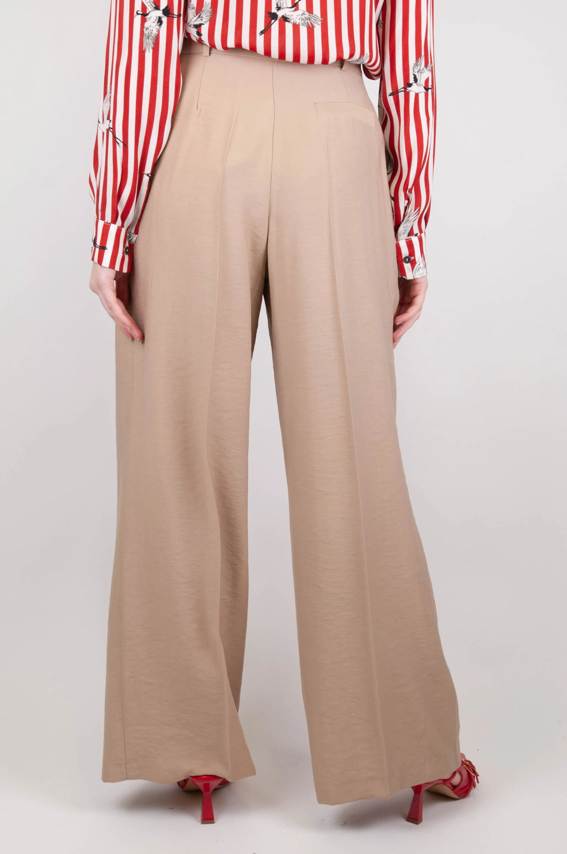 Haveone - Pantalone palazzo con pinces