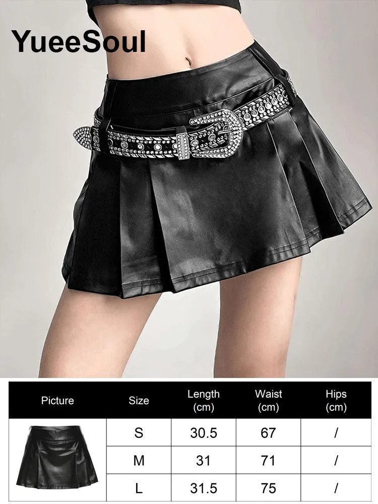 High Waist Goth Dark Mini Skirt