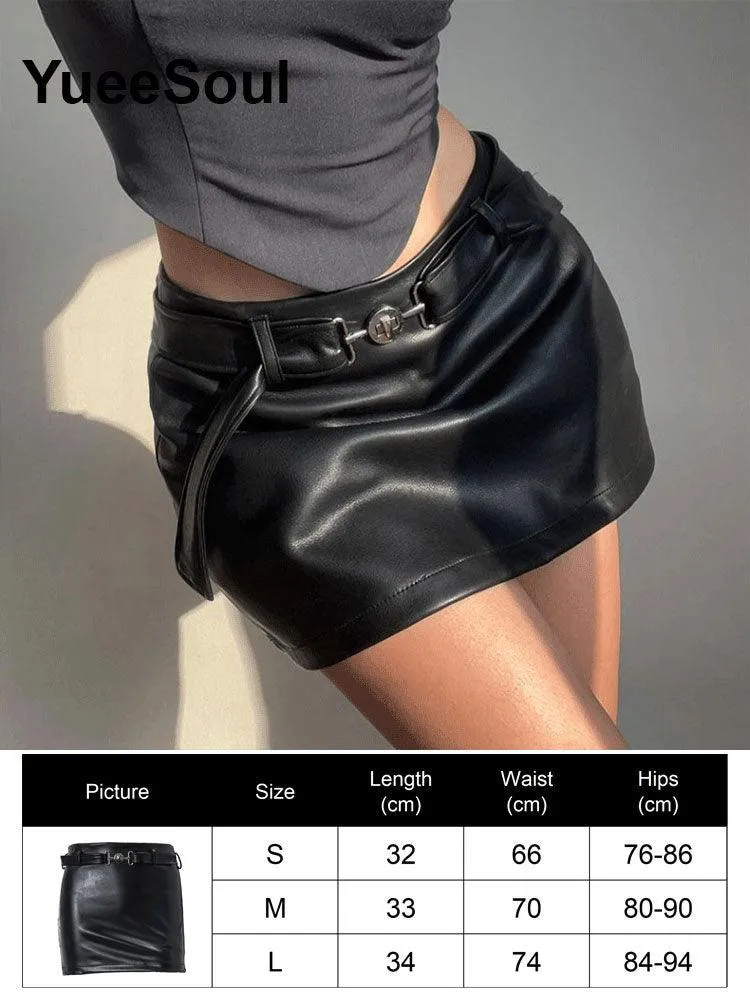 High Waist Goth Dark Mini Skirt