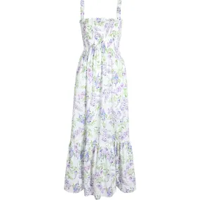 Hill House Home Women's Anjuli Wisteria Print Sleeveless Smocked Maxi Nap Dress, Multicolors