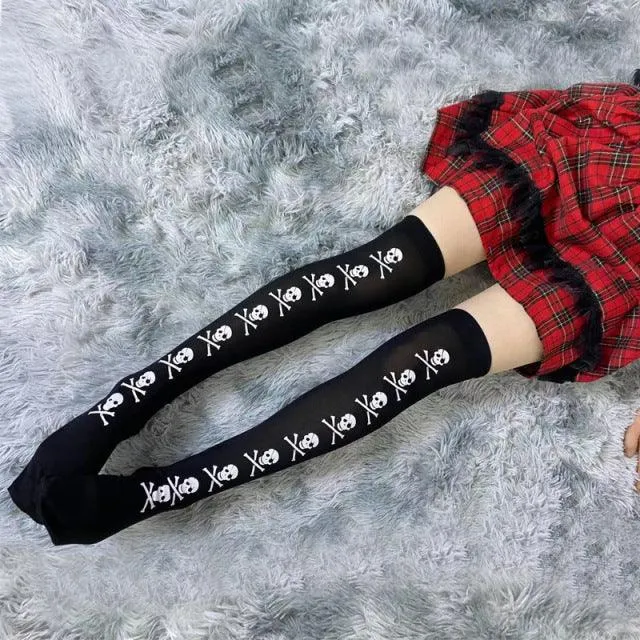 Hot Girl Bone Bow Socks Streetwear