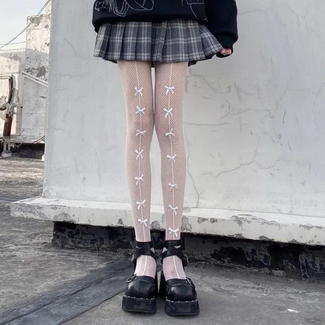 Hot Girl Bone Bow Socks Streetwear