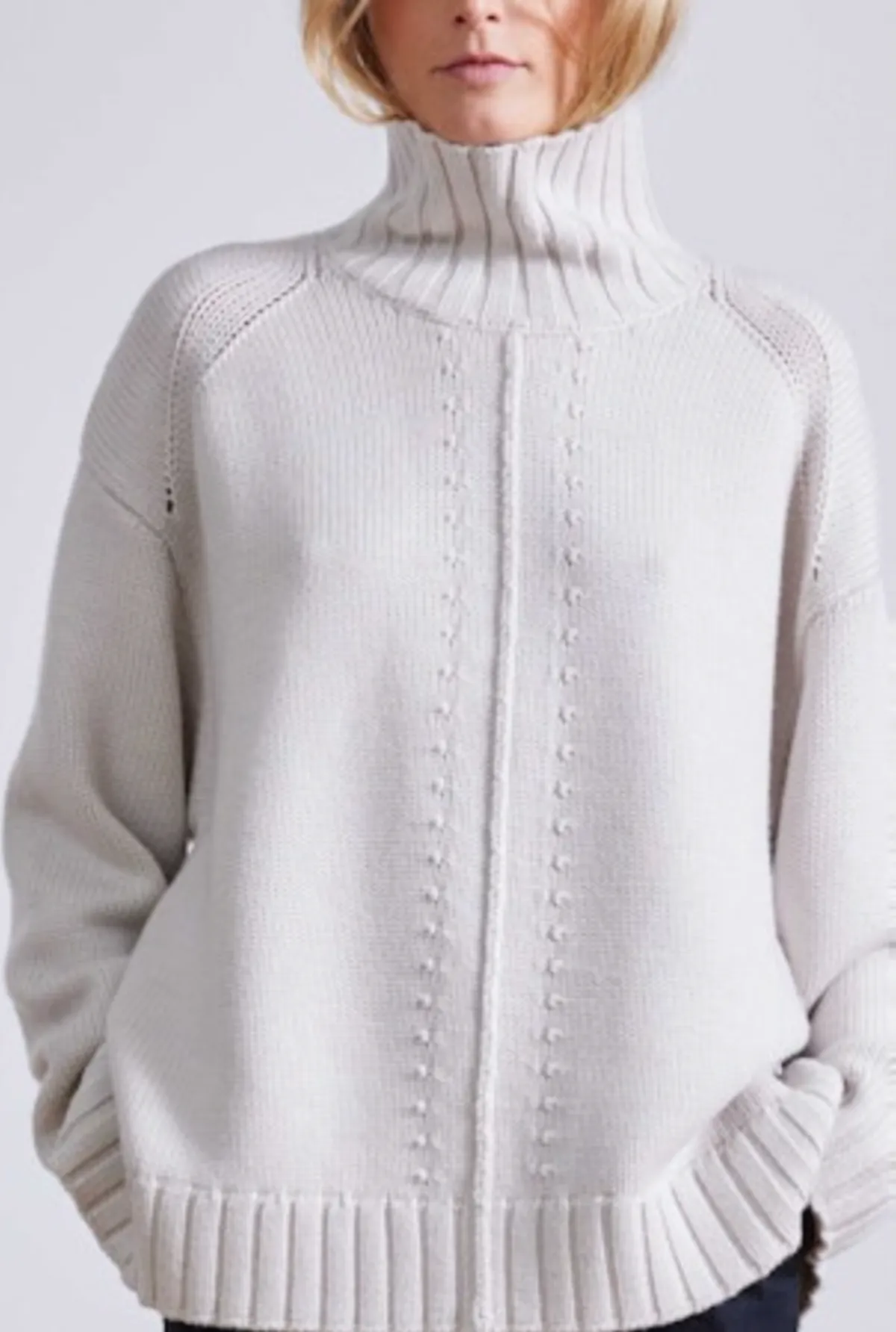 Ida Turtleneck Sweater - cream