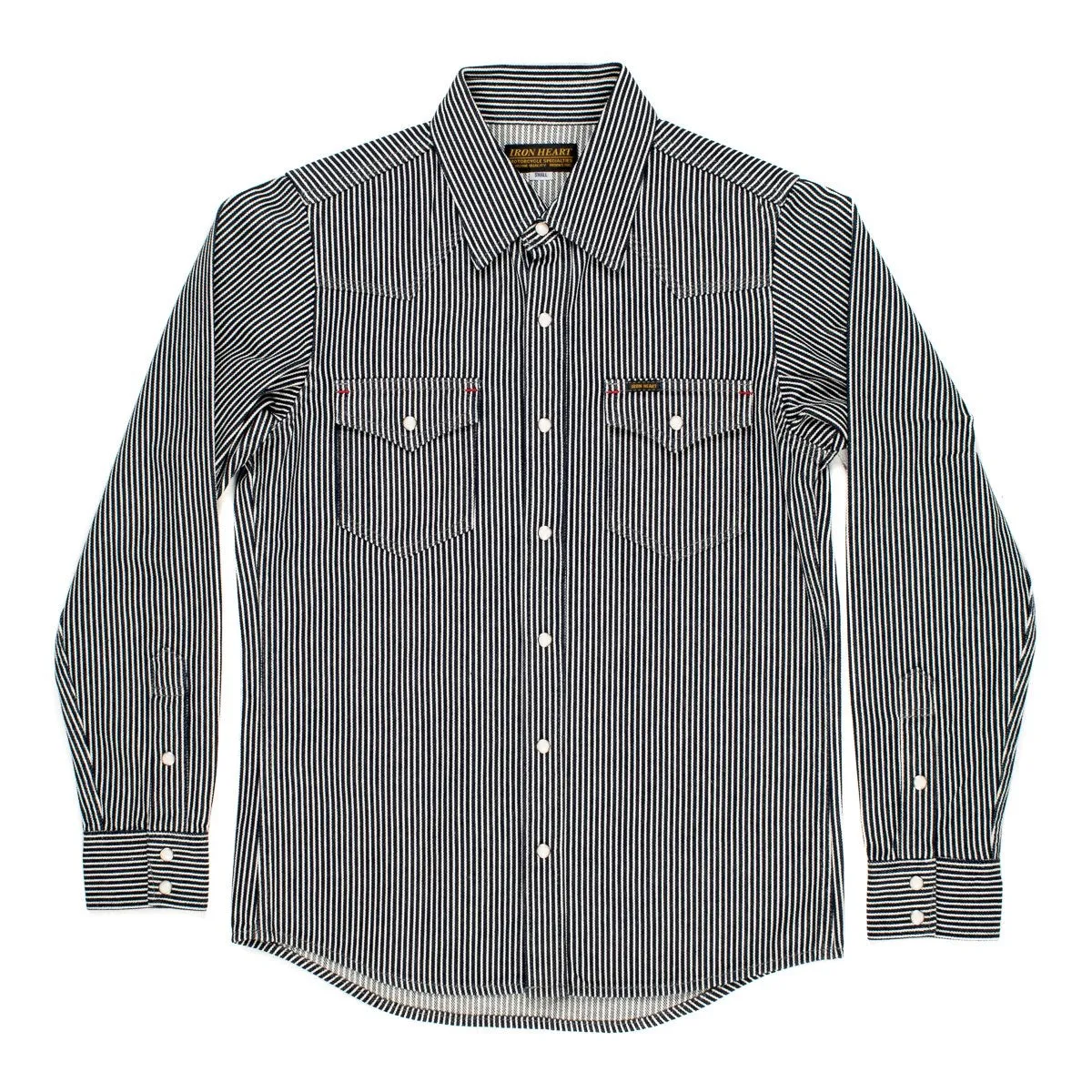 Iron Heart - IHSH-07 Hickory Stripe Western Shirt - Indigo