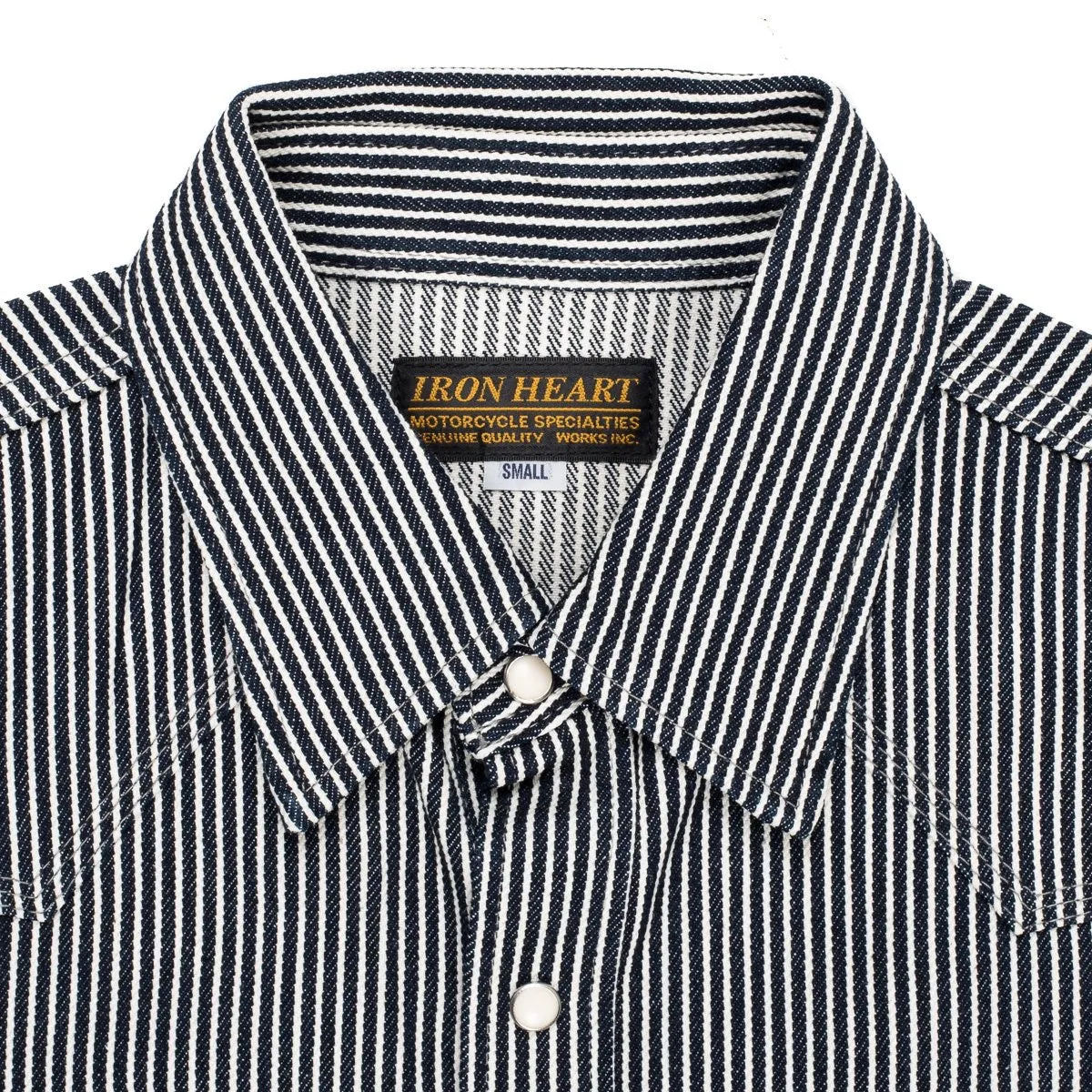 Iron Heart - IHSH-07 Hickory Stripe Western Shirt - Indigo