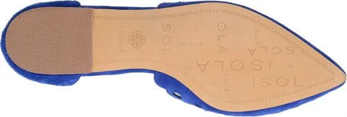 Isola Women's •Camillus• T-Strap Flat 9M Electric Blue Suede