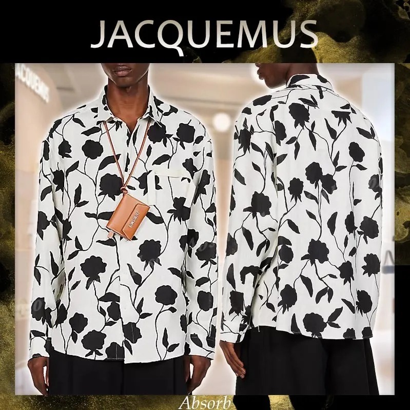 JACQUEMUS  |Flower Patterns Linen Street Style Long Sleeves Logo