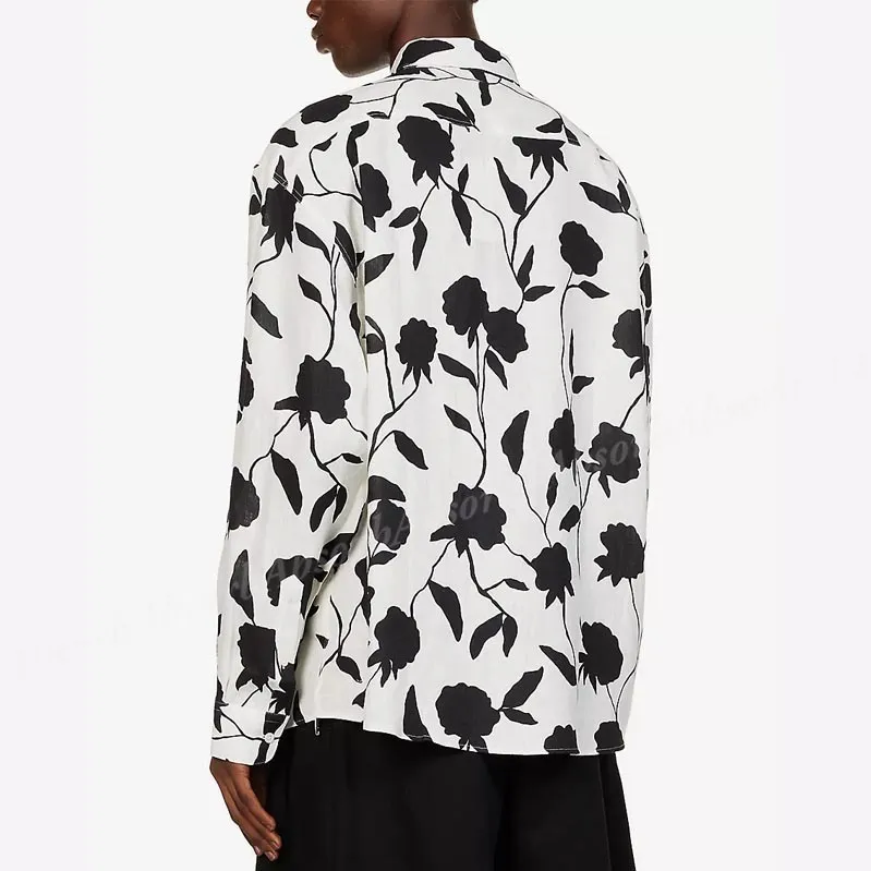 JACQUEMUS  |Flower Patterns Linen Street Style Long Sleeves Logo