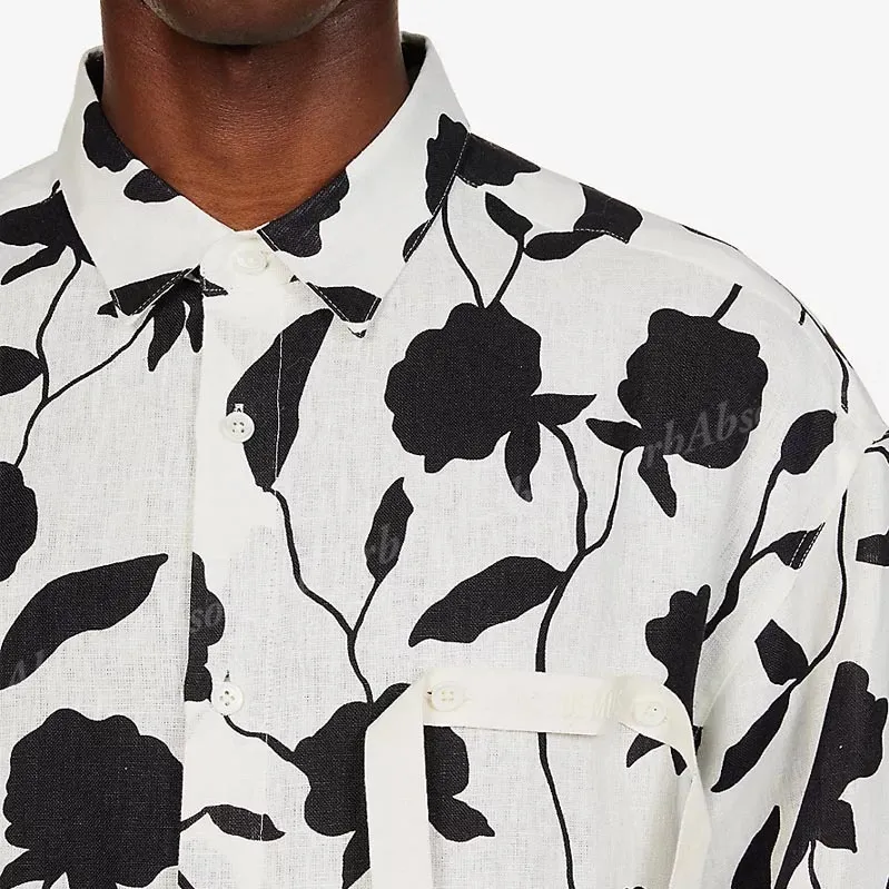 JACQUEMUS  |Flower Patterns Linen Street Style Long Sleeves Logo