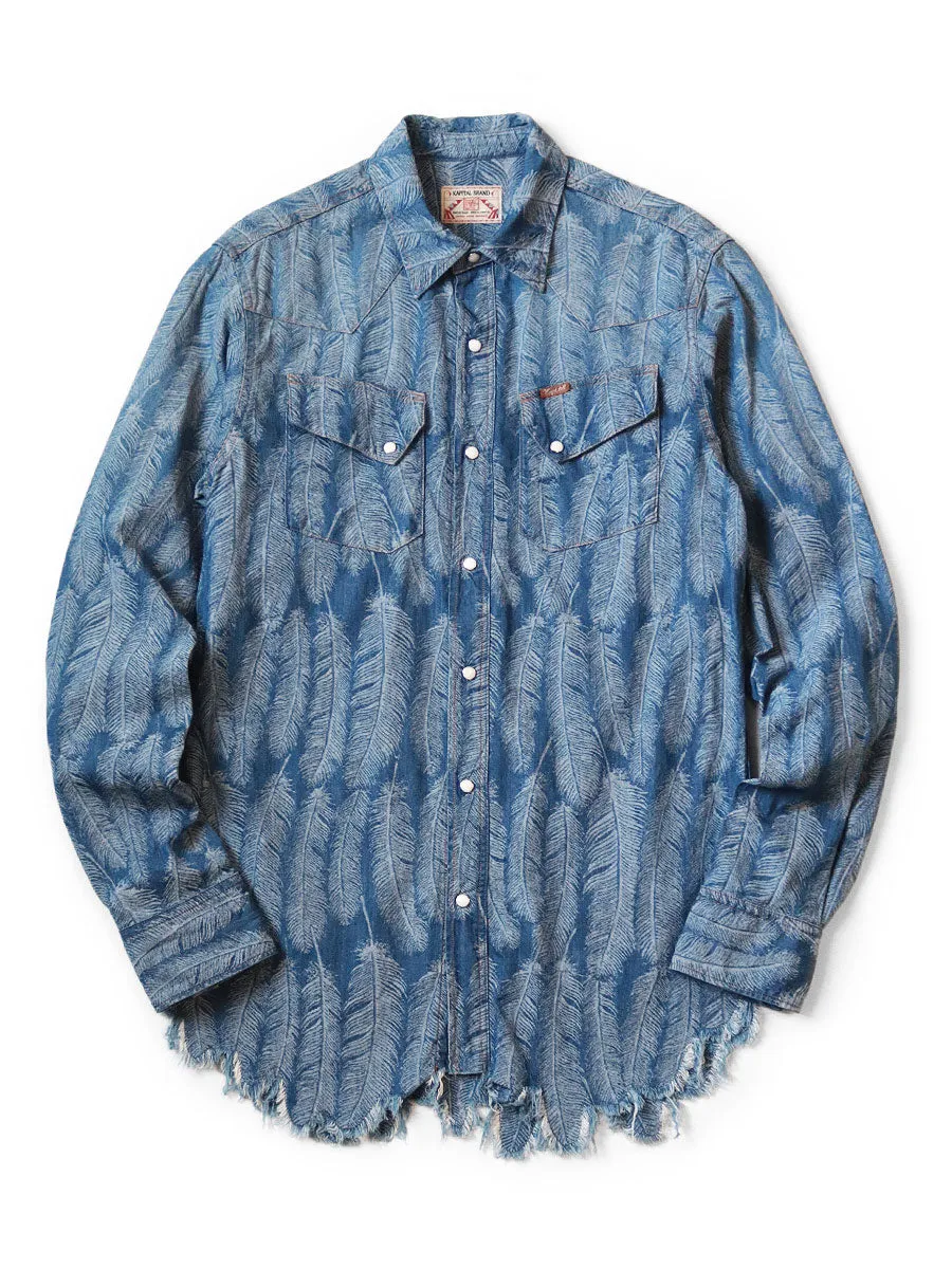 Kapital 5oz Magpie Denim Western Shirt (long sleeve)