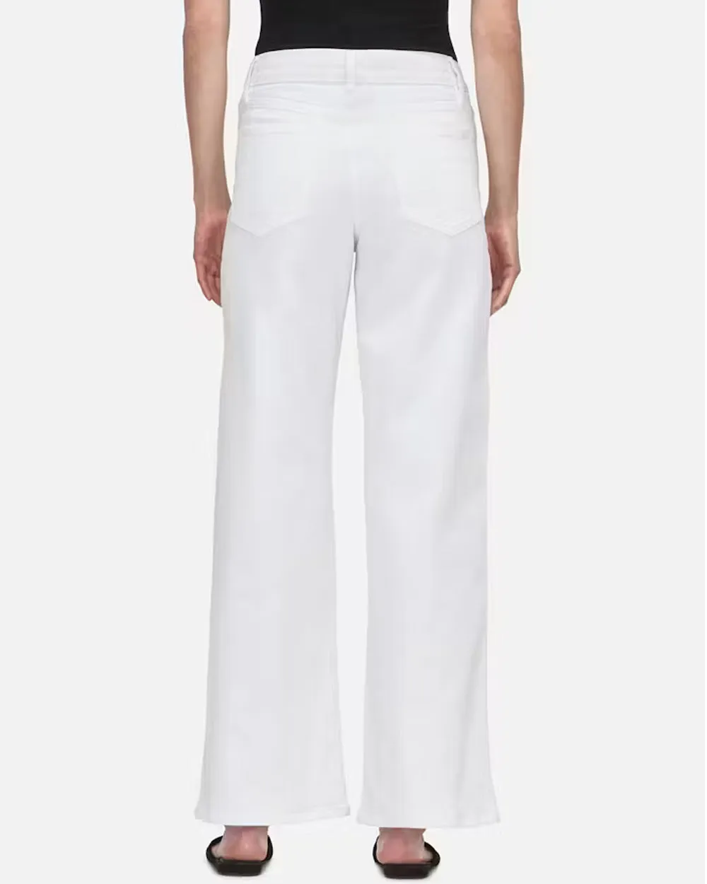 Le Slim Palazzo Pant in White